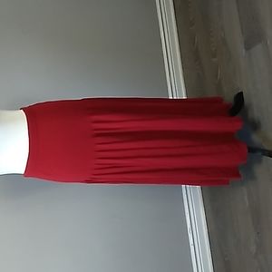 Gloria Vanderbilt Red Ankle Lenght Skirt